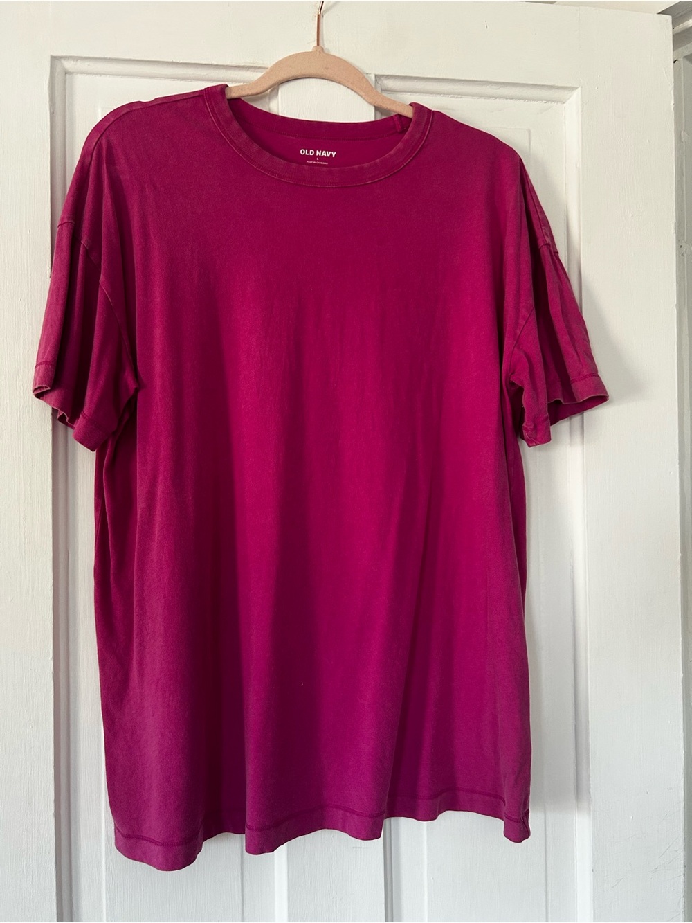 Old Navy Magenta Crew Neck T‑Shirt